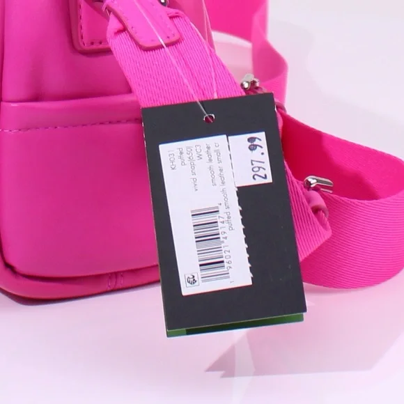 Kate Spade Puffed Satchel Crossbody In Pink Vivid Snapdragon - Picture 8 of 8